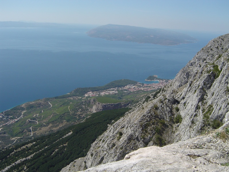 pohled z vrcholu na Tucepi